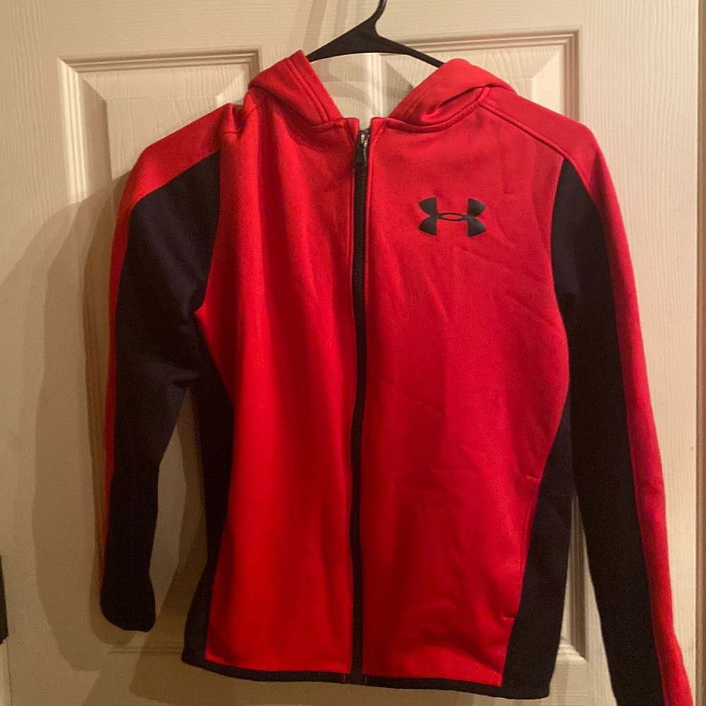 Under Armour Hoodie/ Youth Lg/ Red and Black/ Great Condition